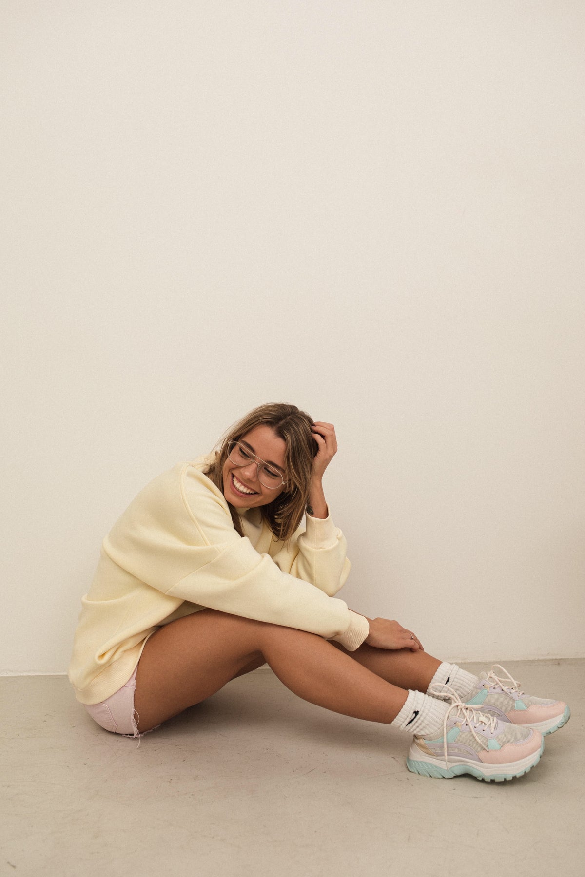 Buttermilk oversized cotton fleece sweatshirt