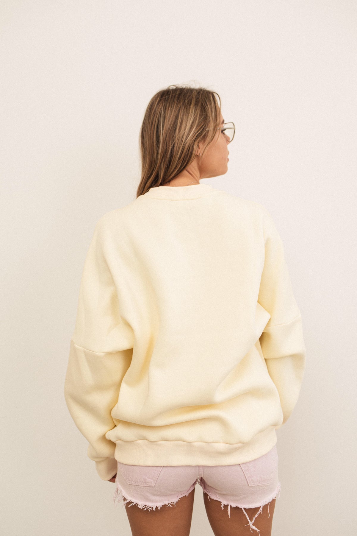 Buttermilk oversized cotton fleece sweatshirt